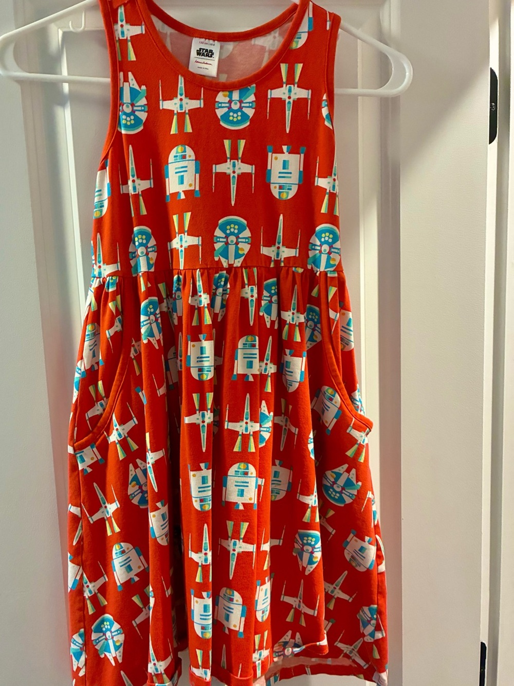 Hanna Andersson Red Star Wars Droid Print Tank Dress